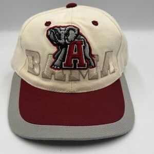 Vintage Alabama Crimson Tide Captain's Collection Elephant Bama Strapback 90's